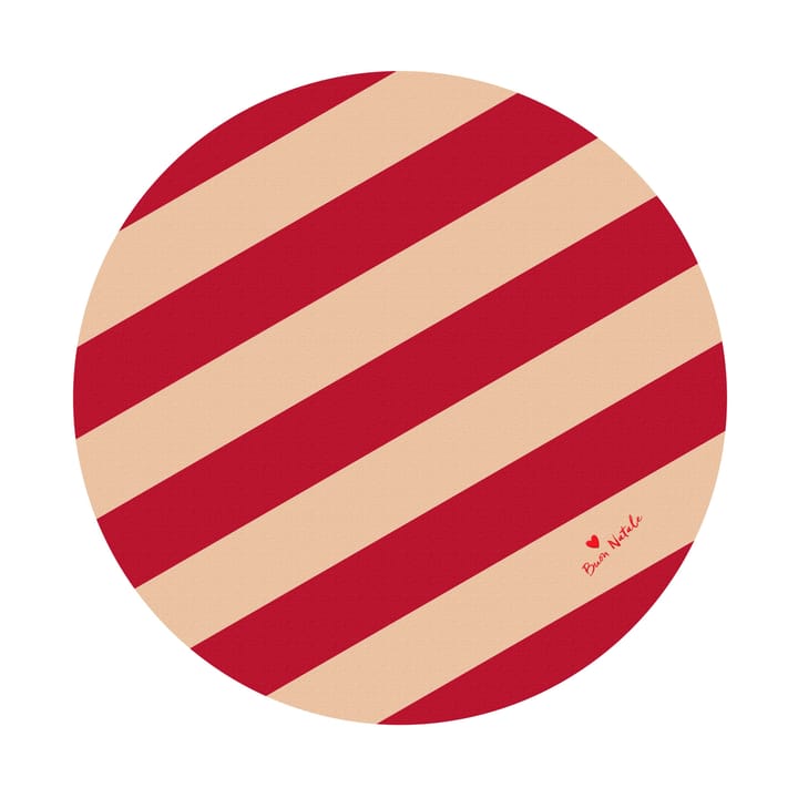 Tappeto per albero di Natale Love Ø100 cm - Rosso-sabbia - Byon