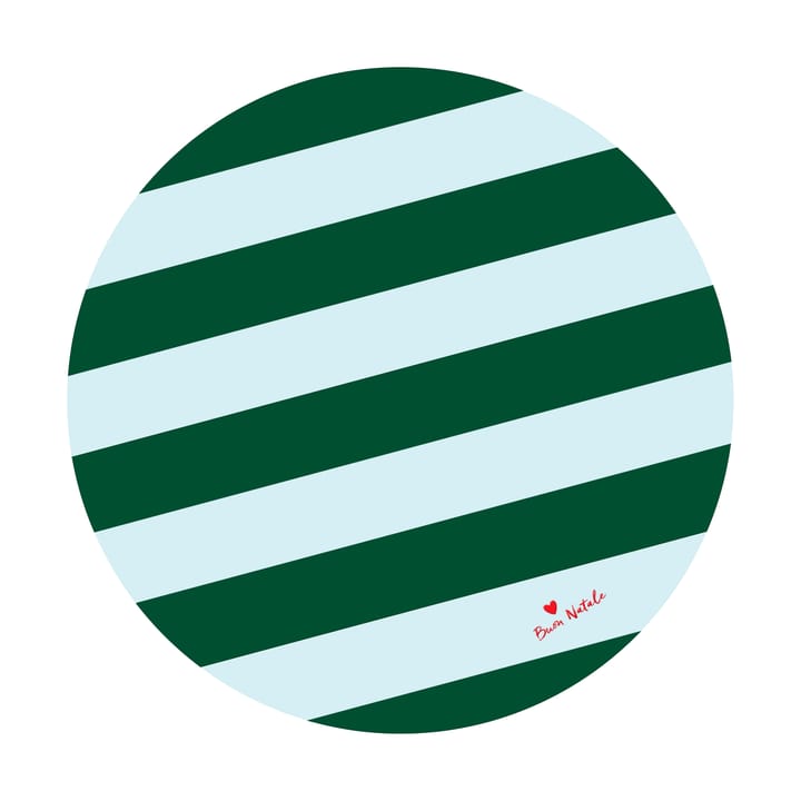 Tappeto per albero di Natale Love Ø100 cm - Verde-azzurro  - Byon
