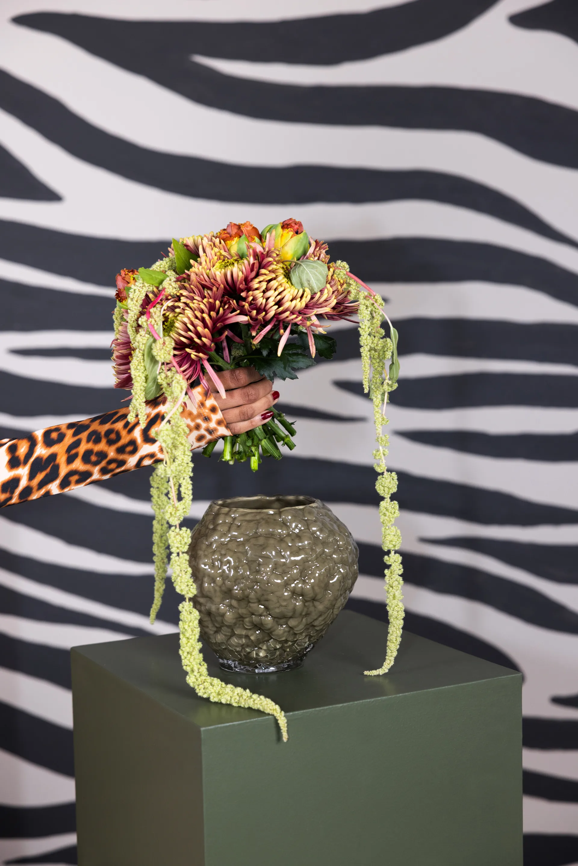 Vaso Corallo XS 19x17x17,5 cm, Verde Byon