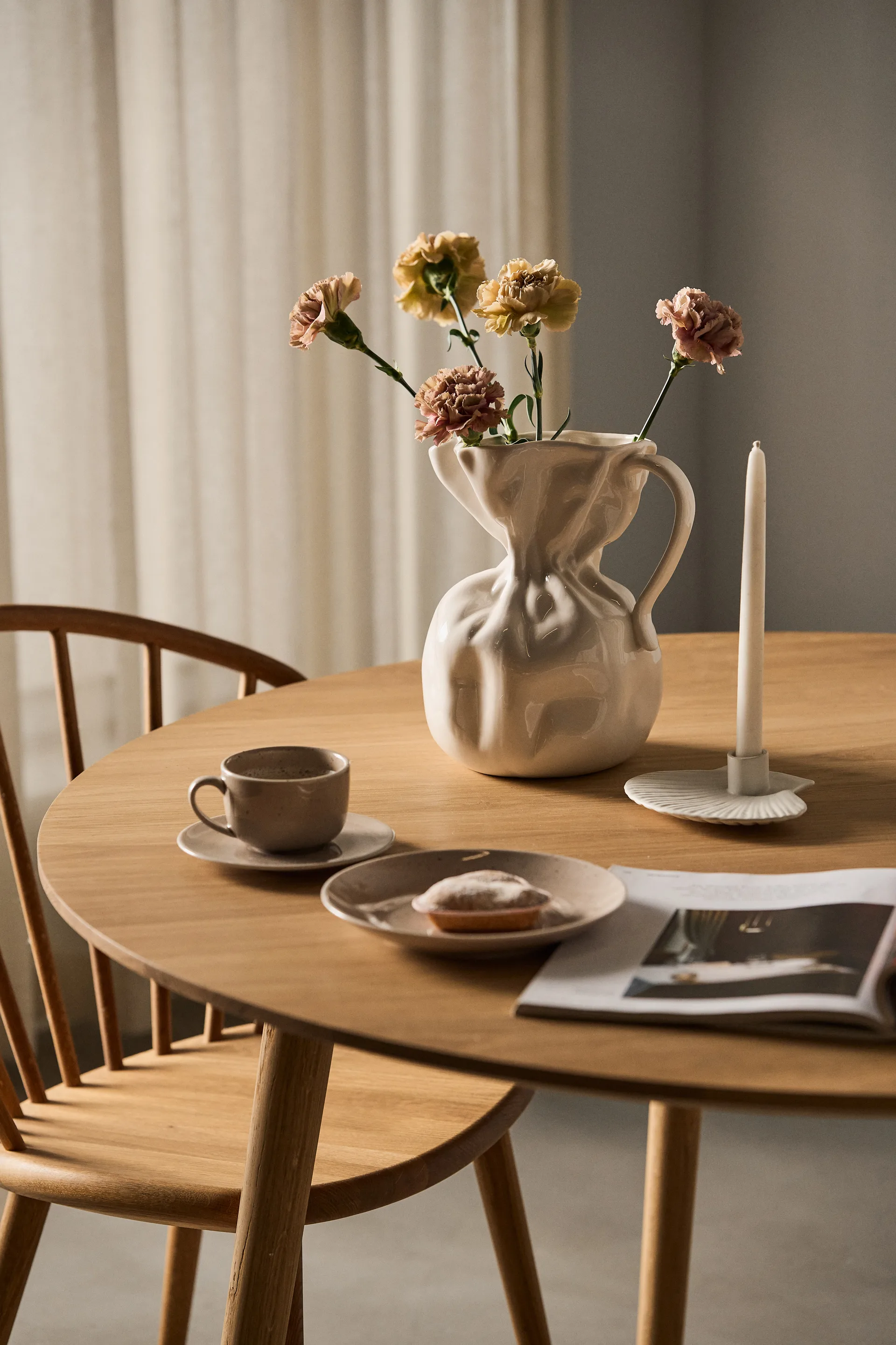 Vaso Crumple, bianco Byon