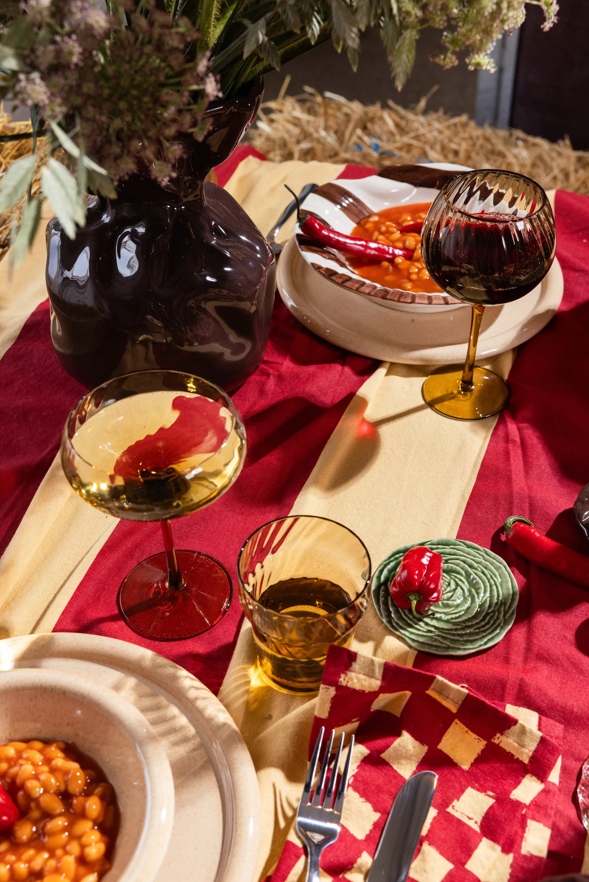 Vaso Crumple, Marrone Byon