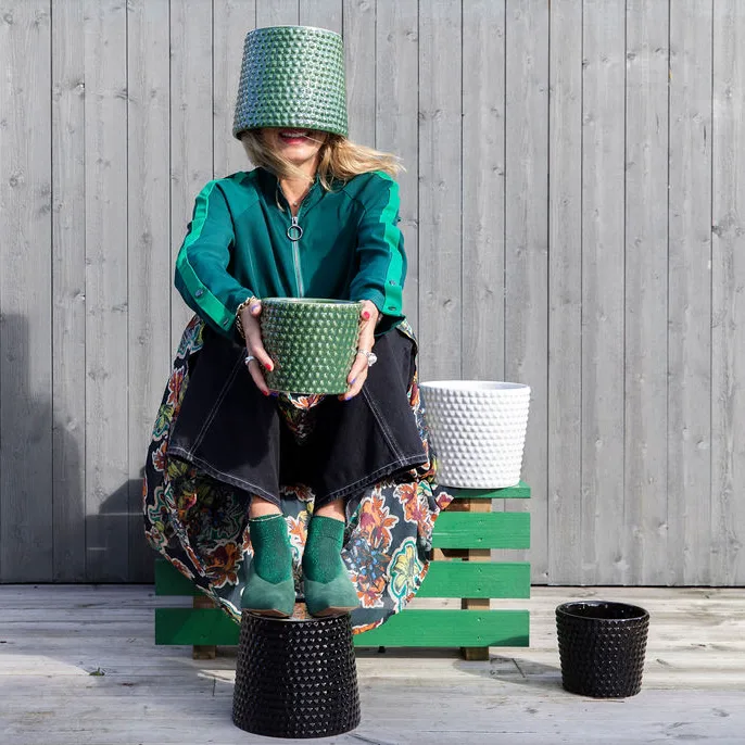 Vaso da fiori Corinne S, nero Byon