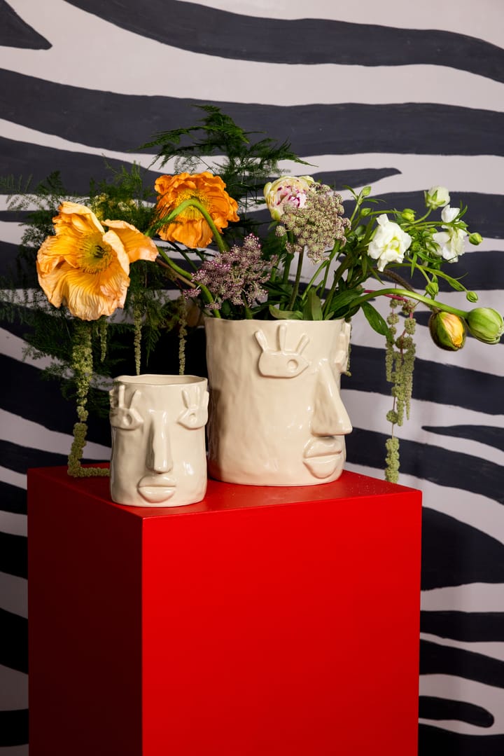 Vaso Facy L 24x19x22 cm, Beige Byon