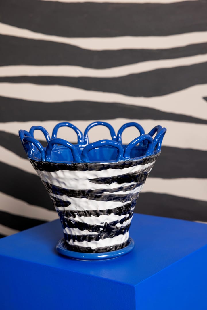 Vaso Patty S Ø25 cm, Zebra-blu Byon