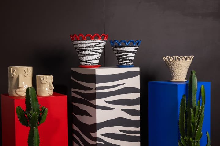 Vaso Patty S Ø25 cm, Zebra-blu Byon