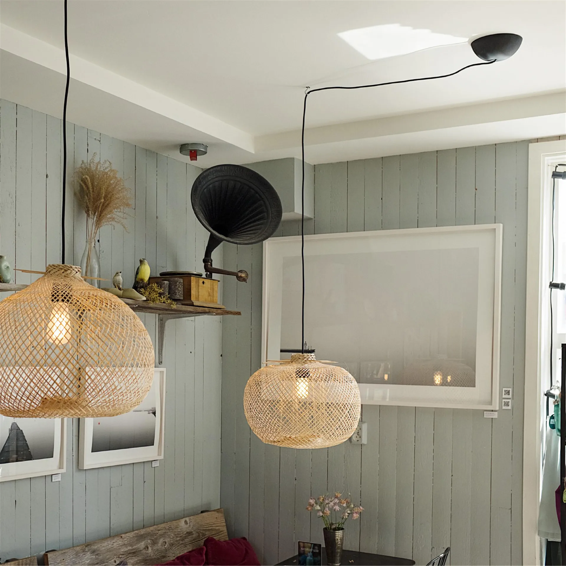 Rosone lampadario CableCup, nero CableCup