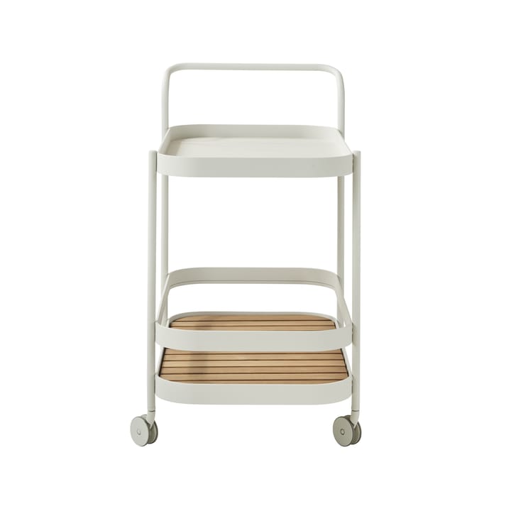 Carrello da servizio Roll, Bianco, incl. piano tavolo in teak Cane-line