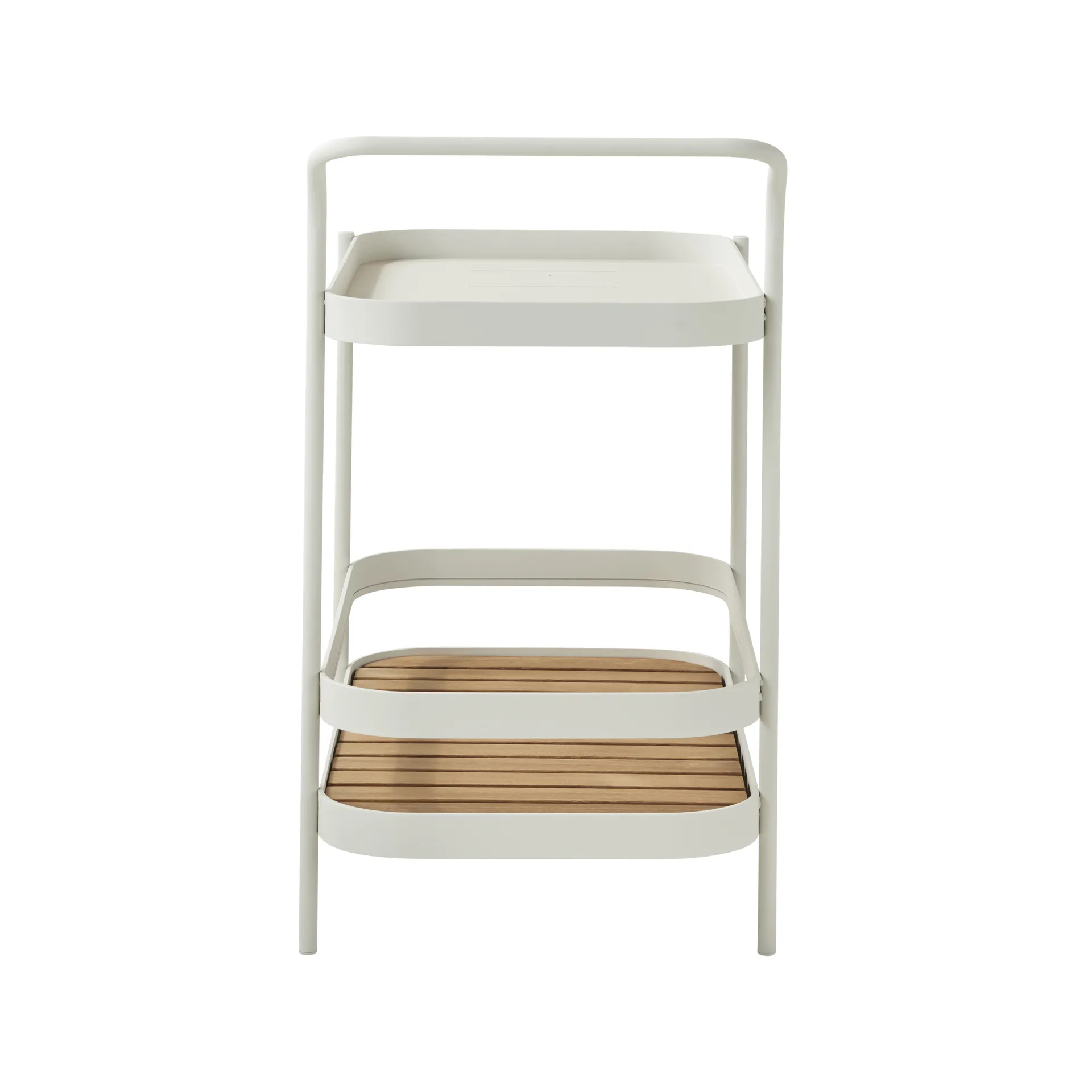 Carrello da servizio Roll, Bianco, incl. piano tavolo in teak Cane-line