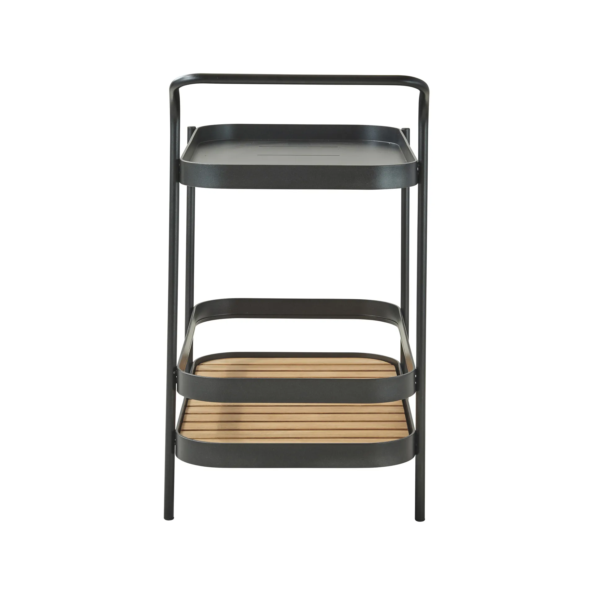 Carrello da servizio Roll, Grigio lava, incluso piano tavolo in teak Cane-line