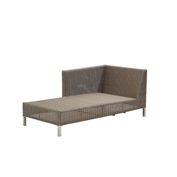 Chaise longue Connect - Taupe, destra - Cane-line