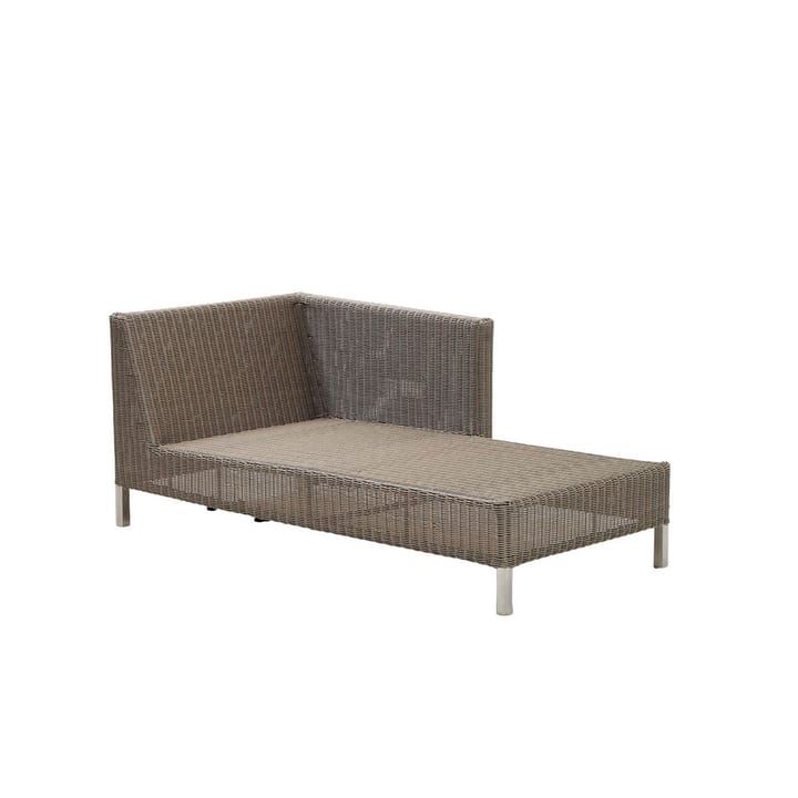 Chaise longue Connect - Taupe, sinistra - Cane-line