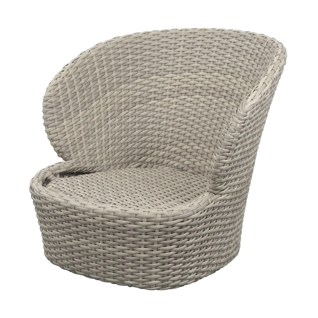 Coast poltrona lounge swivel, Sand (Flat Weave) Cane-line