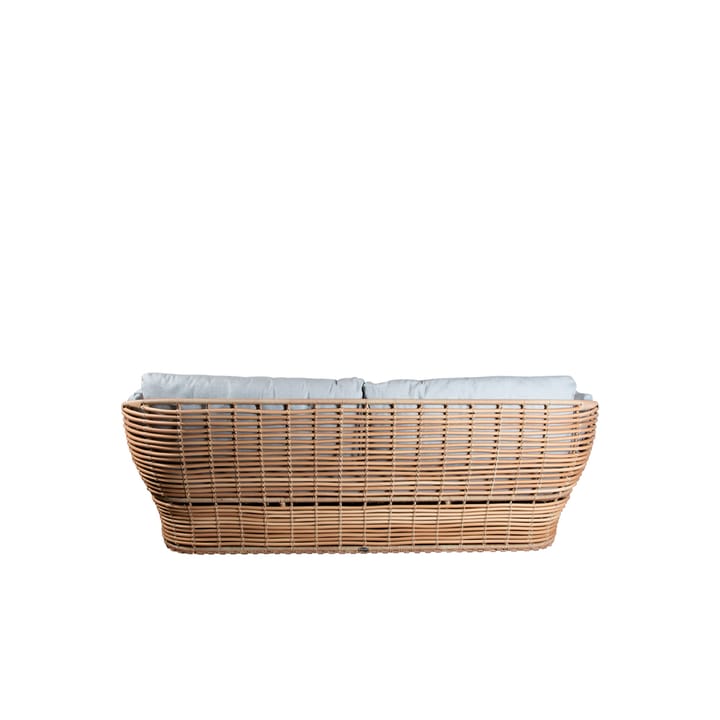 Divano Basket a 2 posti - Cuscini naturali, color talpa - Cane-line