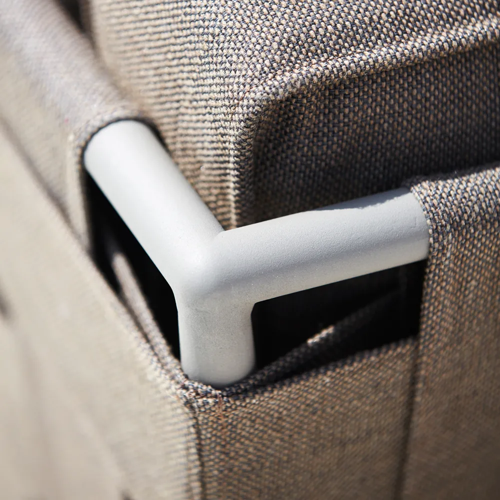 Divano modulare Conic, Divano letto grigio chiaro incl. cuscini Cane-line