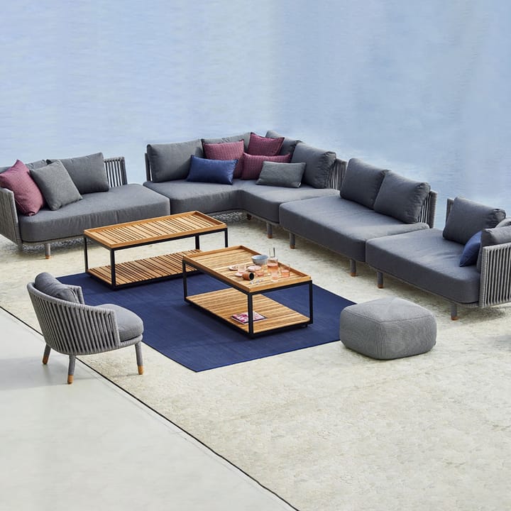 Divano modulare Moments, Divano a 2 posti grigio, centrale, Cane-Line soft rope Cane-line