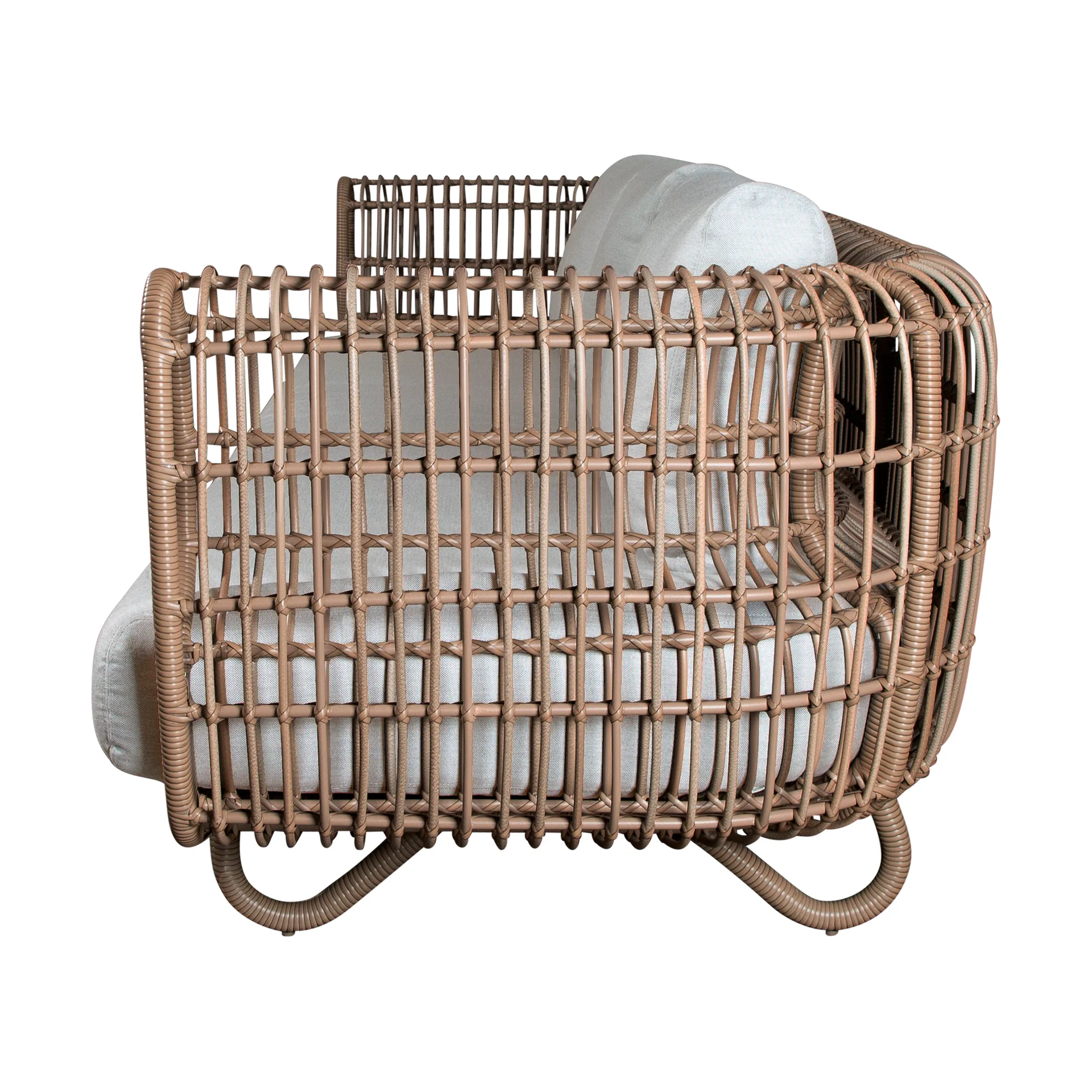 Divano Nest a 3 posti weave, Naturale, Cane-Line Natté grigio chiaro Cane-line
