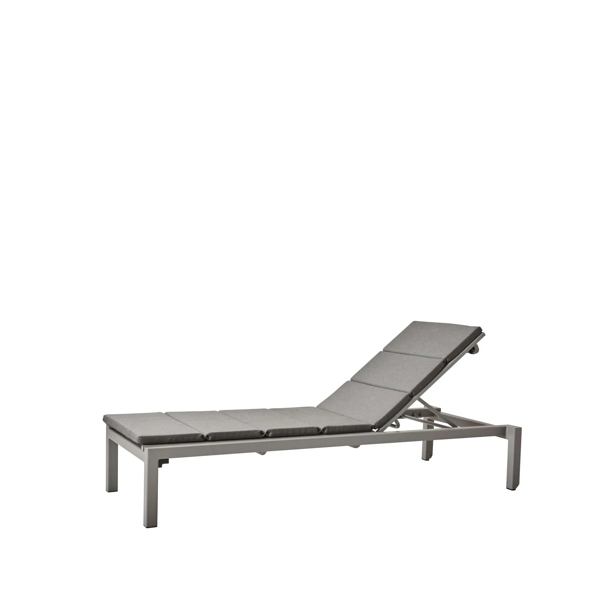 Lettino da sole Relax, Sunbrella Natté grigio chiaro, inclusa cuscino grigio Cane-line