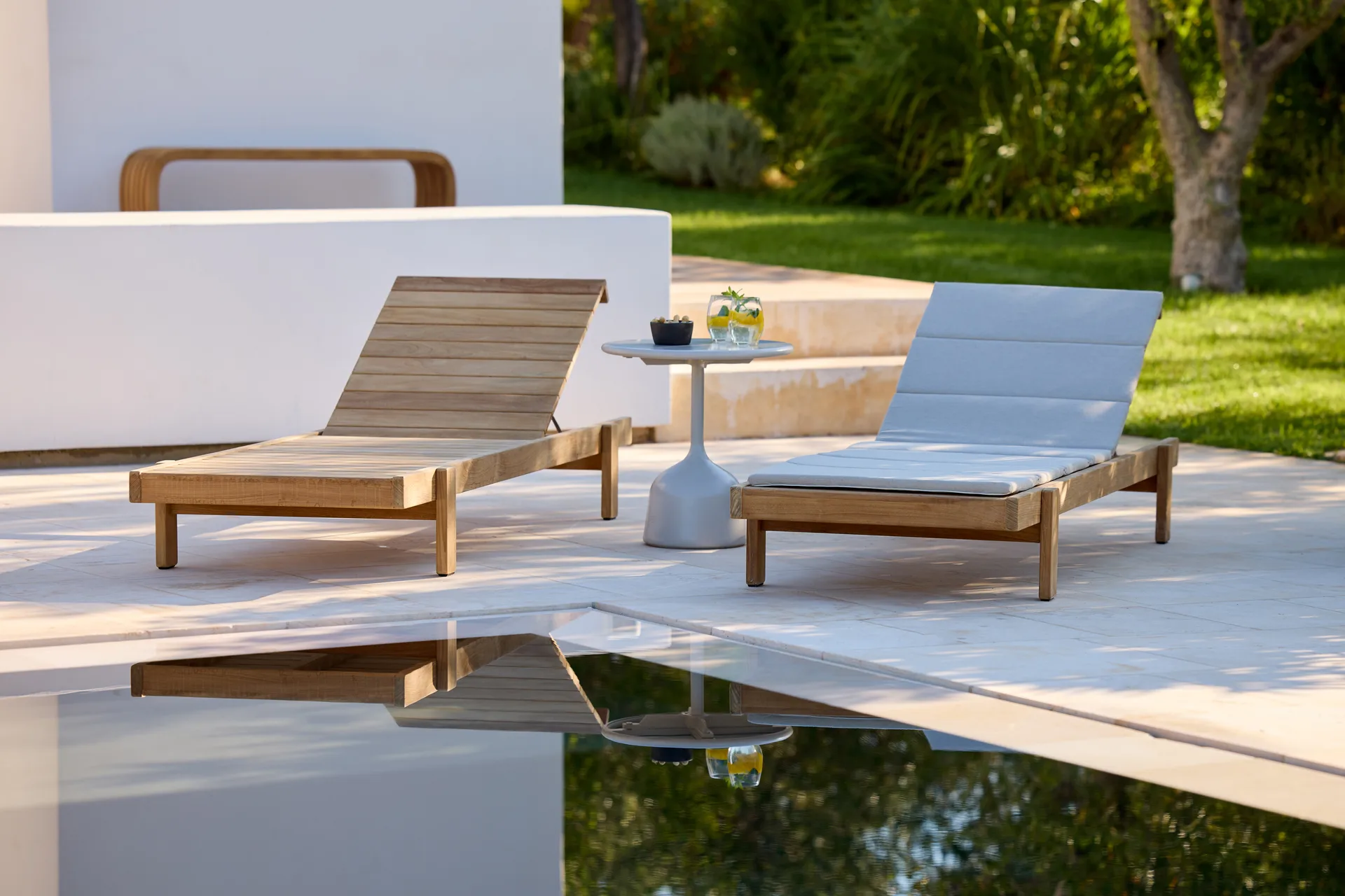 Lettino prendisole Vista, Teak Cane-line