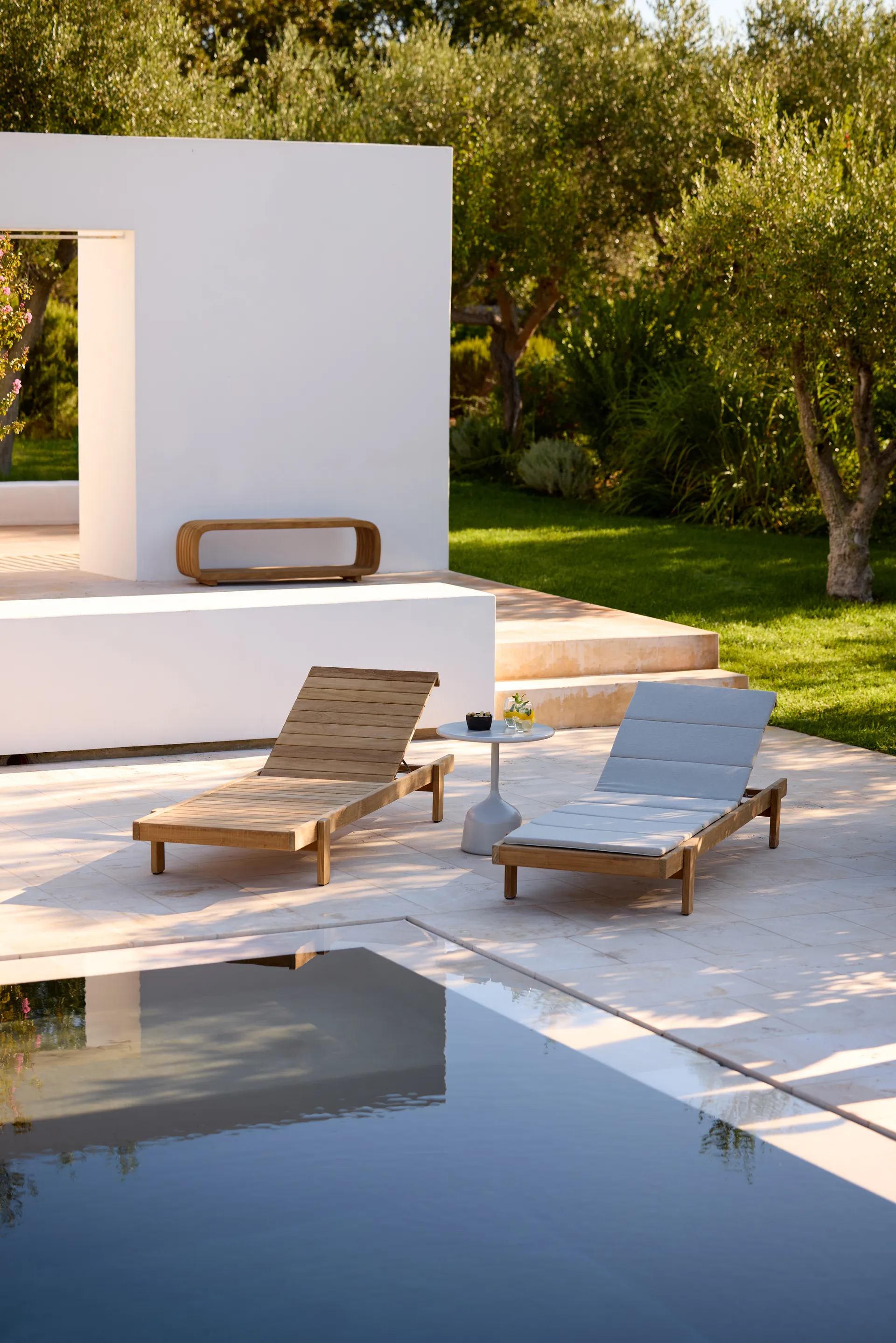 Lettino prendisole Vista, Teak Cane-line