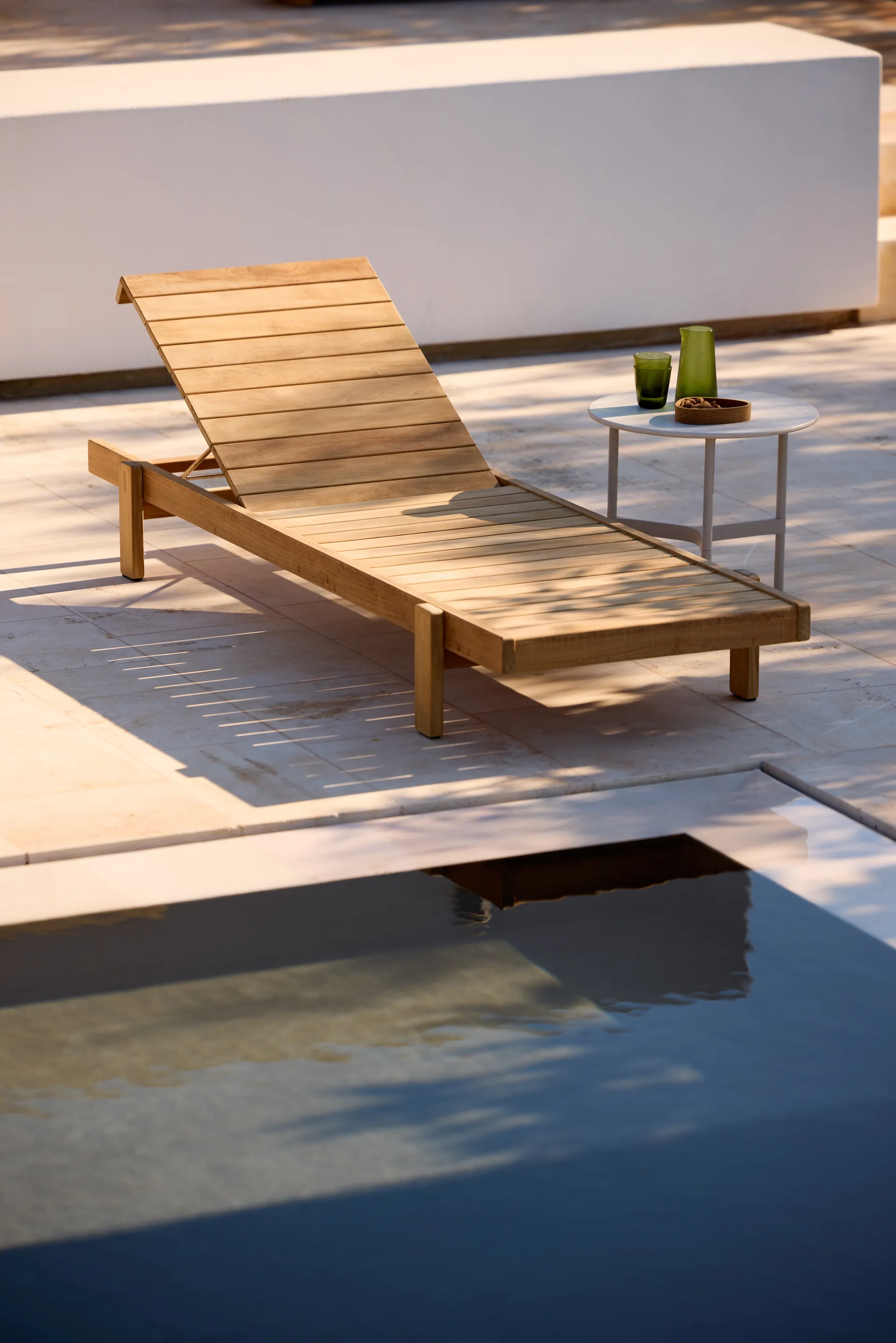 Lettino prendisole Vista, Teak Cane-line