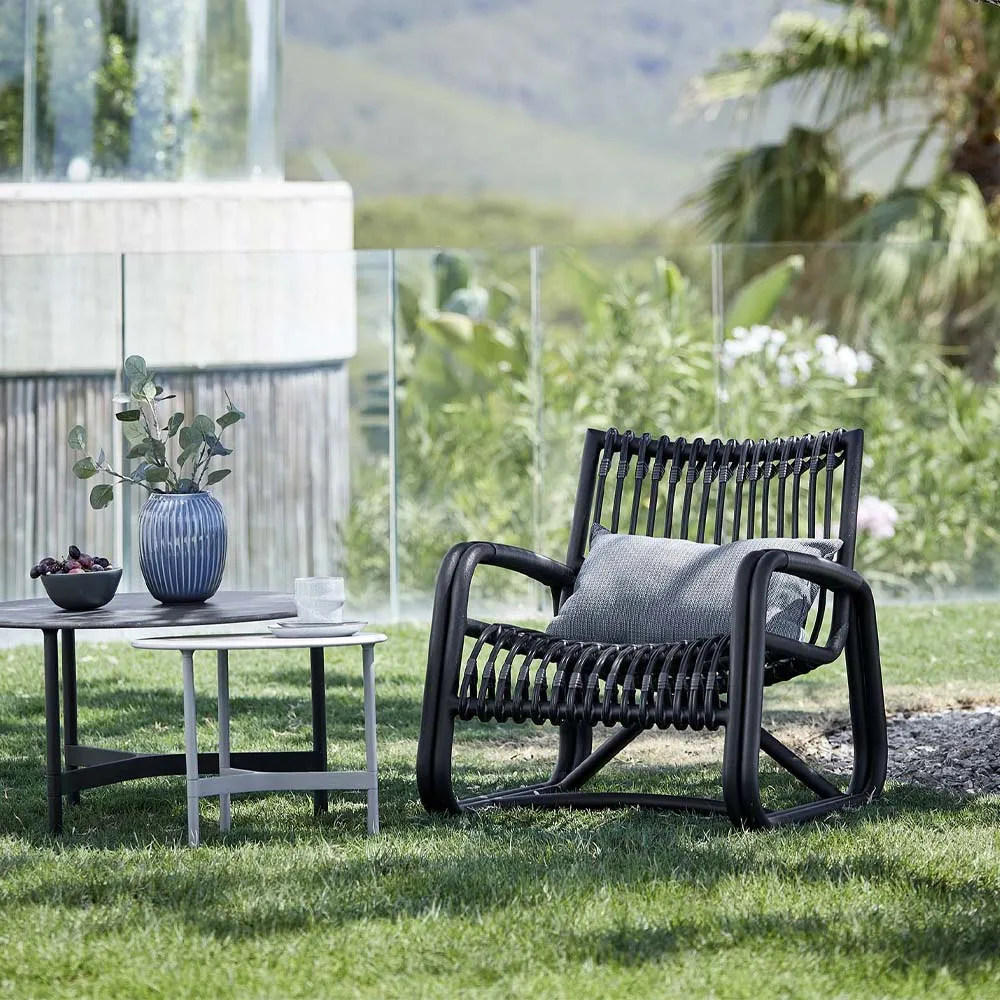 Poltrona Curve, Grigio lava Cane-line