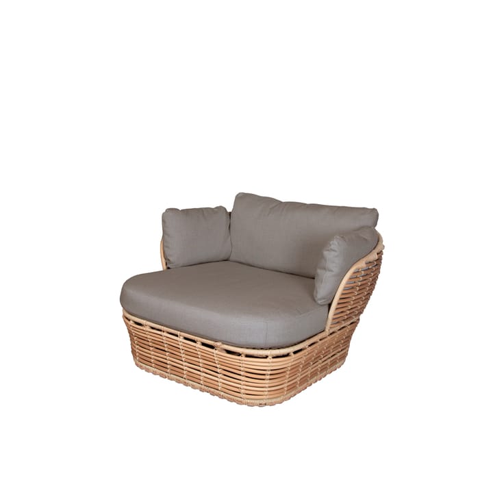 Poltrona lounge Basket - Naturale, incluso cuscini taupe - Cane-line