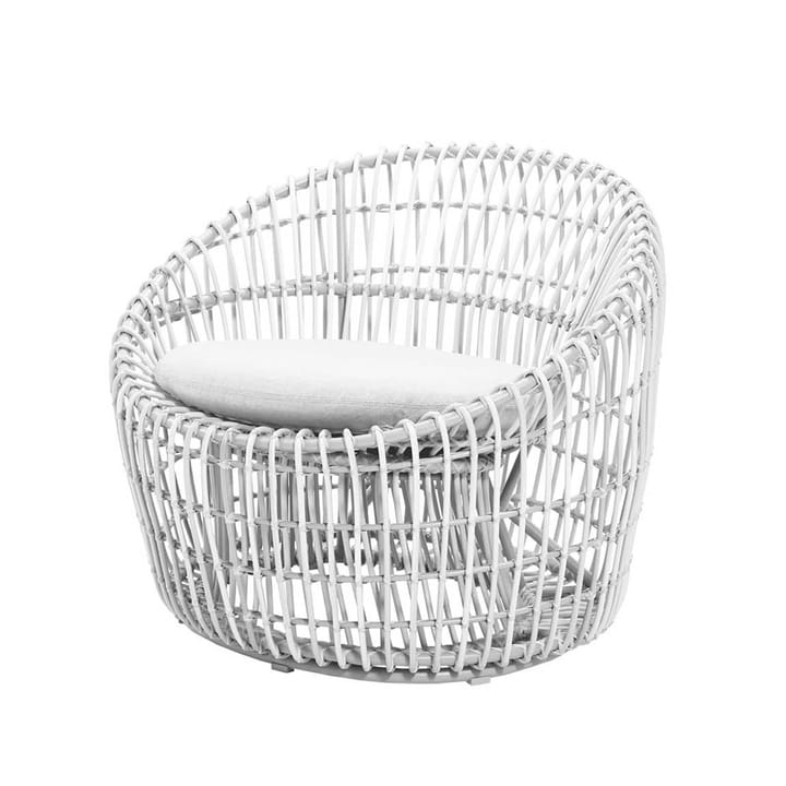 Poltrona Nest Round - Cane-Line Natté bianco, rattan bianco - Cane-line