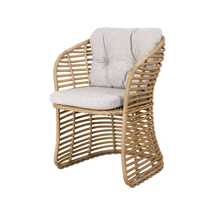 Sedia Basket con cuscino - Cane-Line tessuto grigio chiaro - Cane-line