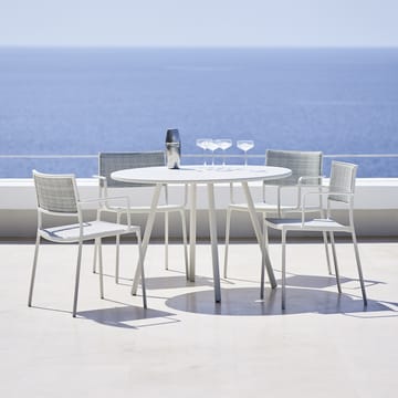 Sedia con braccioli Less - Grigio chiaro - Cane-line