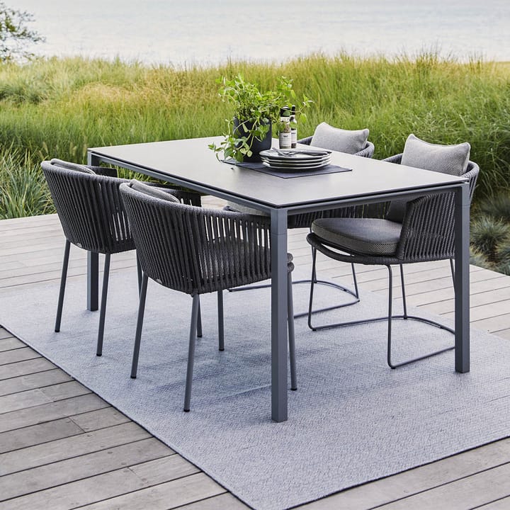Sedia Impilabile Moments, Grigio scuro, Cane-Line soft rope Cane-line