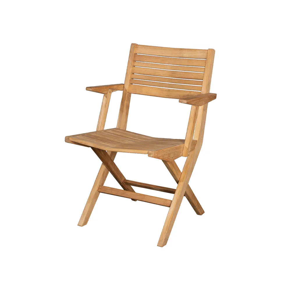 Sedia pieghevole Flip, Teak, con braccioli Cane-line