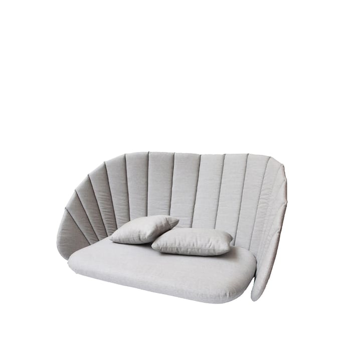 Set di cuscini Peacock per divano a 2 posti - Cane-line Natté grigio chiaro - Cane-line