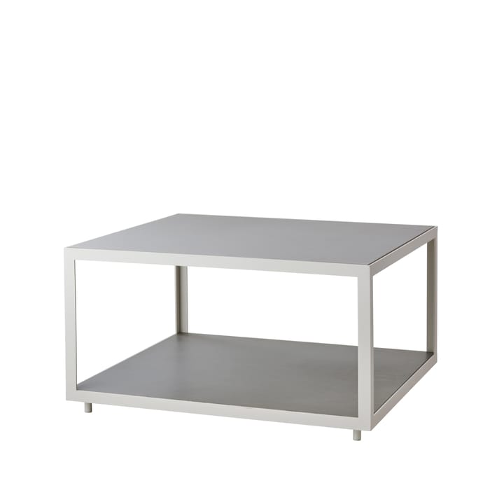 Tavolino da salotto Level in ceramica 79x79 cm - Grigio chiaro-bianco - Cane-line