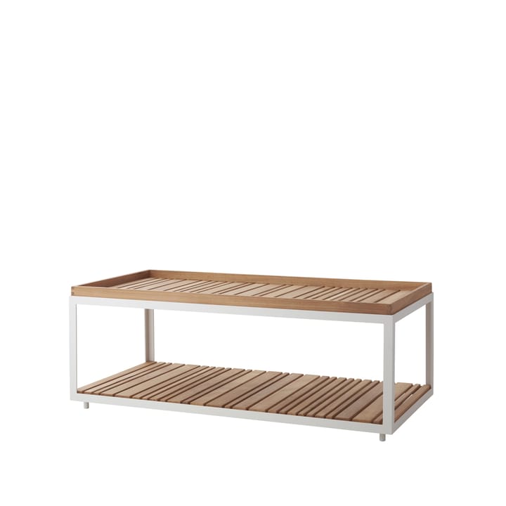 Tavolino da salotto Level in teak 62x122 cm - Bianco - Cane-line