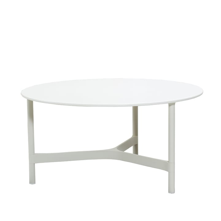 Tavolino da salotto Twist grande Ø90 cm - Bianco-bianco - Cane-line
