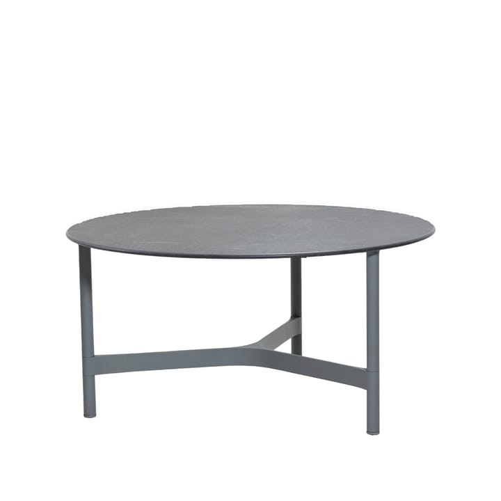 Tavolino da salotto Twist grande Ø90 cm - Fossil nero-grigio chiaro - Cane-line