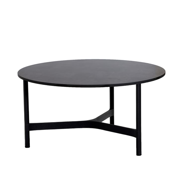 Tavolino da salotto Twist grande Ø90 cm - Grigio scuro-grigio lava - Cane-line