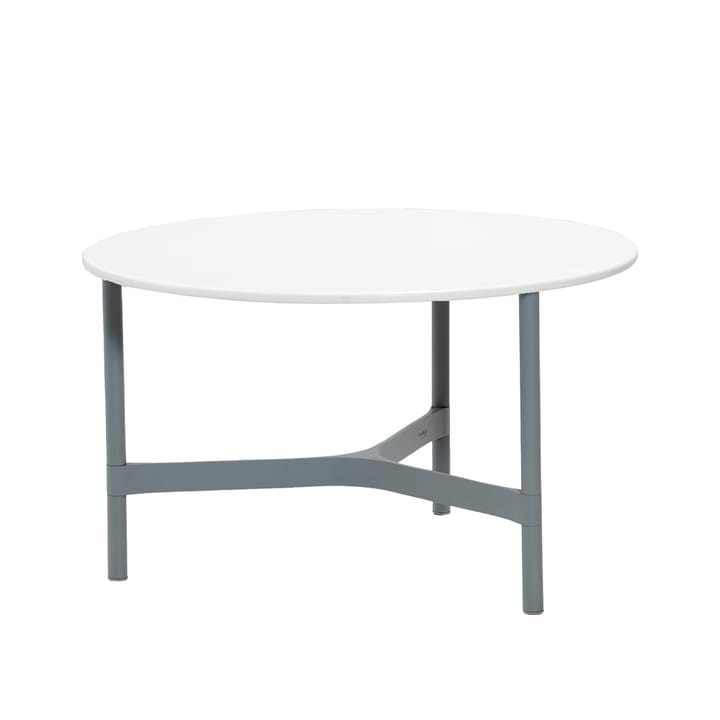 Tavolino da salotto Twist medio Ø70 cm - Bianco-grigio chiaro - Cane-line