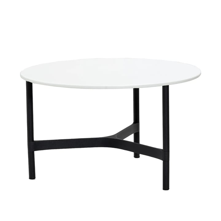 Tavolino da salotto Twist medio Ø70 cm - Bianco-grigio lava - Cane-line