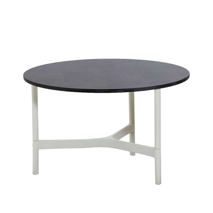 Tavolino da salotto Twist medio Ø70 cm - Grigio scuro-bianco - Cane-line
