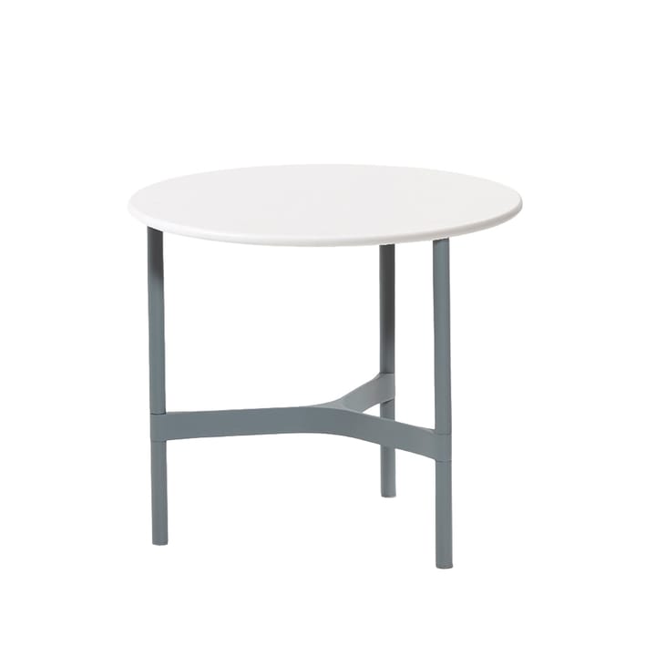 Tavolino da salotto Twist piccolo Ø45 cm - Bianco-grigio chiaro - Cane-line