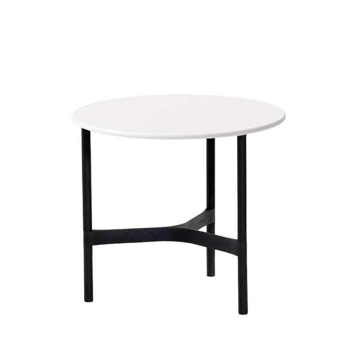Tavolino da salotto Twist piccolo Ø45 cm - Bianco-grigio lava - Cane-line
