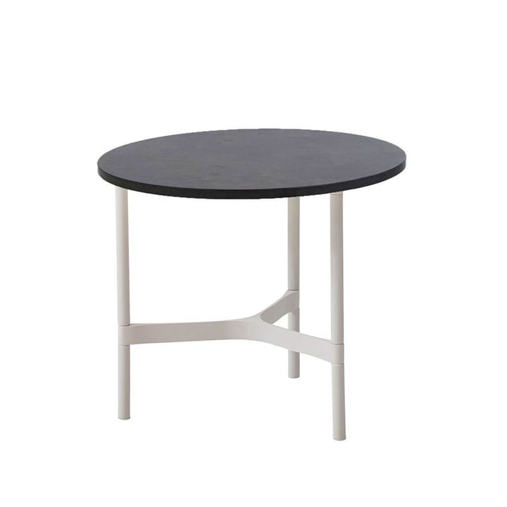 Tavolino da salotto Twist piccolo Ø45 cm - Grigio scuro-bianco - Cane-line