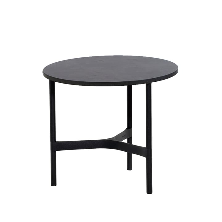Tavolino da salotto Twist piccolo Ø45 cm - Grigio scuro-grigio lava - Cane-line