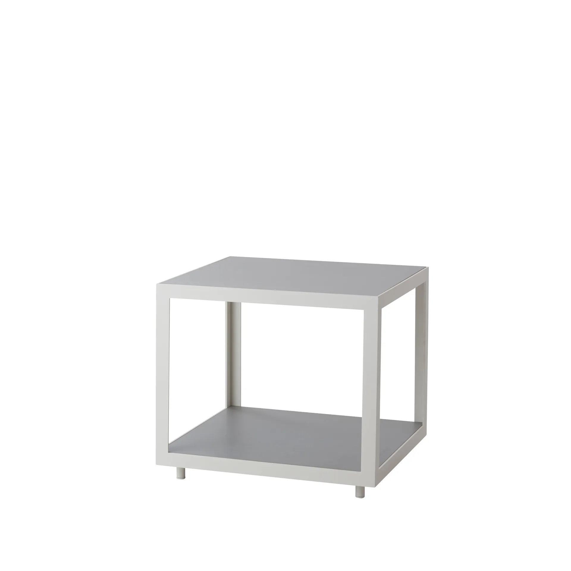 Tavolino Level, Grigio chiaro, ceramica, supporto bianco Cane-line