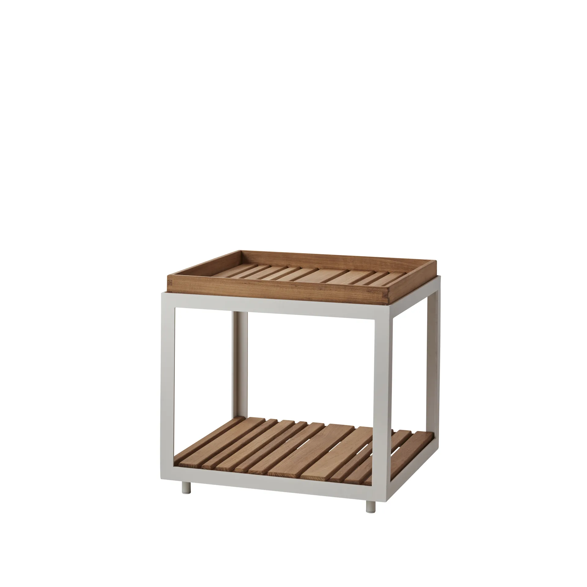 Tavolino Level, Teak, supporto bianco Cane-line