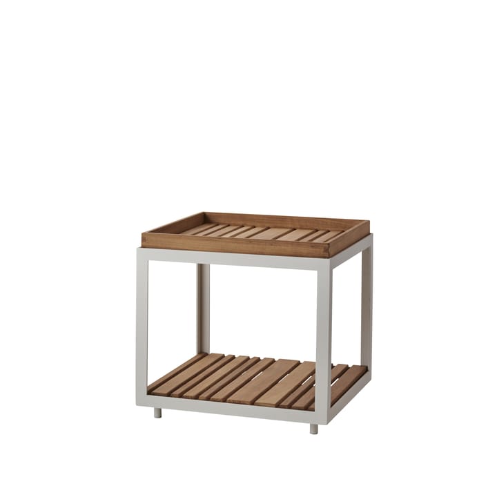 Tavolino Level - Teak, supporto bianco - Cane-line