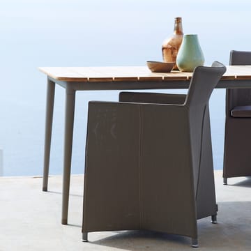 Tavolo da pranzo Core in teak 160x100x74 cm - Supporto grigio lava - Cane-line