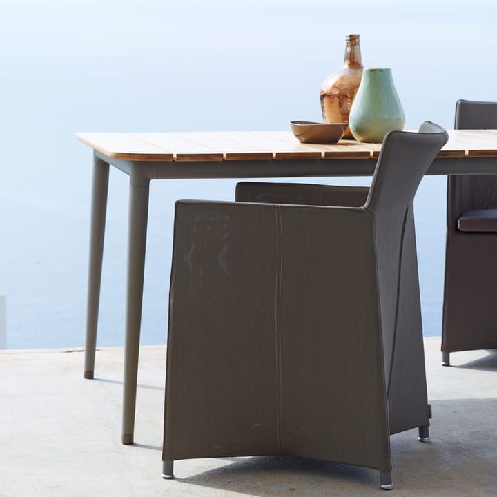 Tavolo da pranzo Core in teak 274x100x74 cm - Cavalletto grigio lava - Cane-line