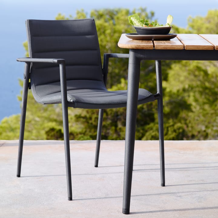 Tavolo da pranzo Core in teak 274x100x74 cm - Cavalletto grigio lava - Cane-line